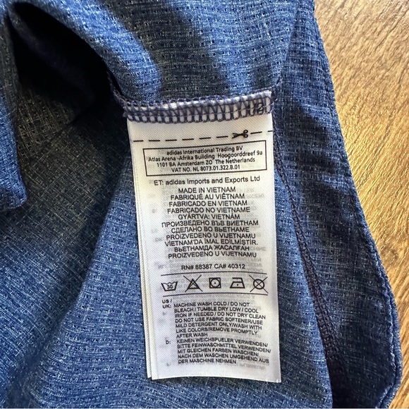 Adidas Adicross Navy Casual Button Down Shirt - Picture 6 of 7